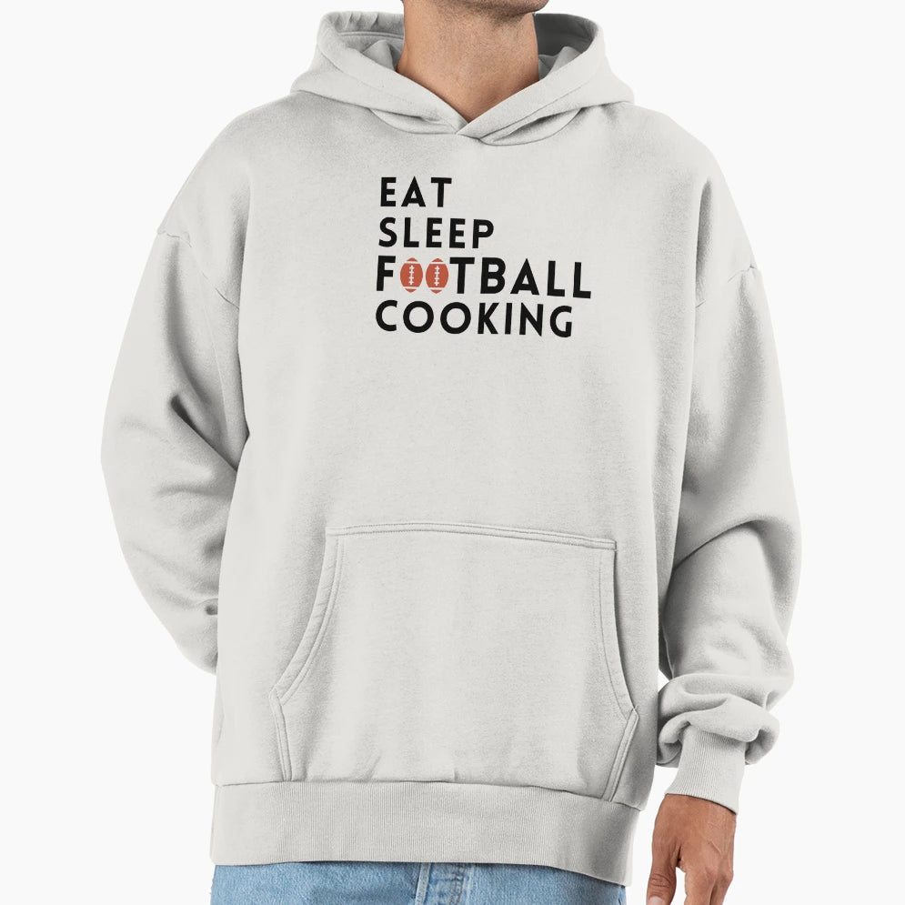 Eat Sleep Football Great Gift Football Hoodie - Graphic Print for Adults - T-Shirt, Sweatshirt, Hoodie