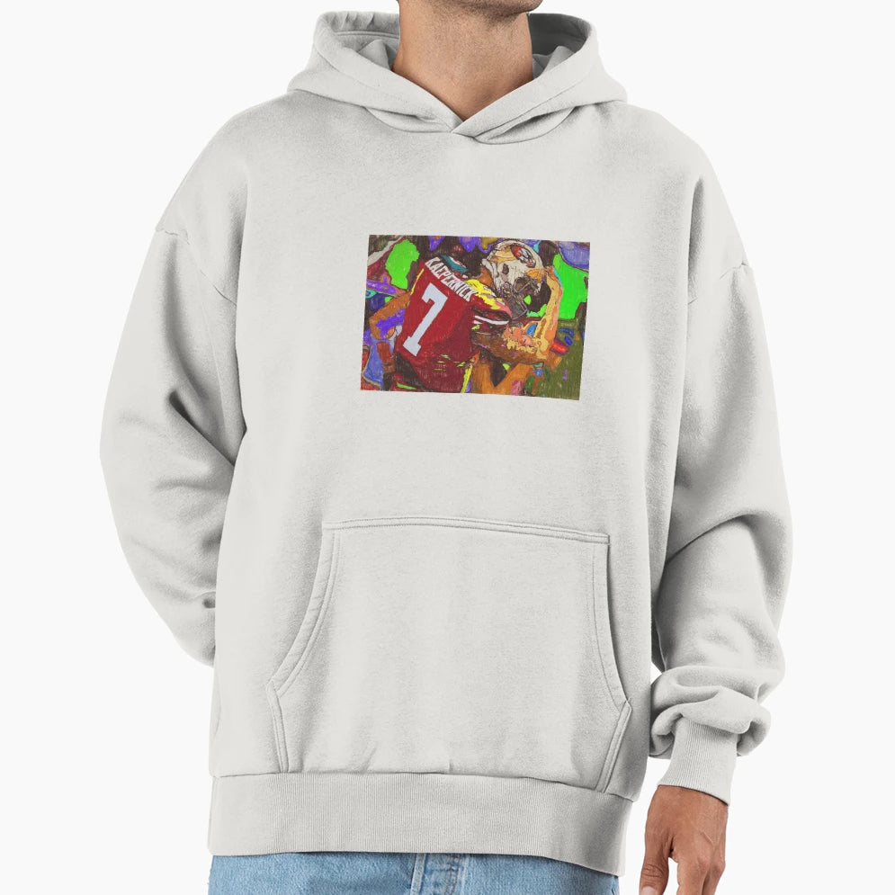 Colin Kaepernick Sketch Hoodie - Minimalist Print for Adults - T-Shirt, Sweatshirt, Hoodie
