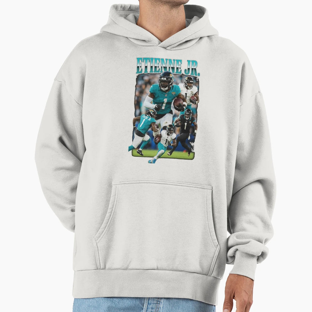 Travis Etienne Jr Jacksonville Hoodie - Unique Graphic Unisex - T-Shirt, Sweatshirt, Hoodie