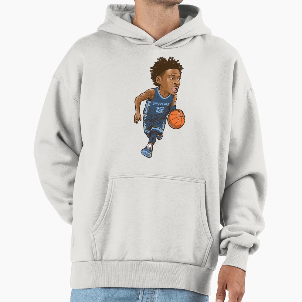 Ja Morant 12 Draw Chibi Hoodie - Graphic Print Unisex - T-Shirt, Sweatshirt, Hoodie