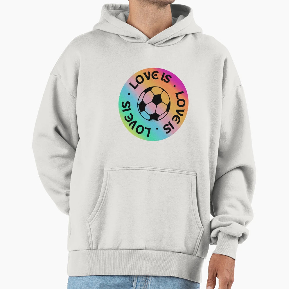 Football Love Is Hoodie - Aesthetic Graphic Men Women - T-Shirt, Sweatshirt, Hoodie