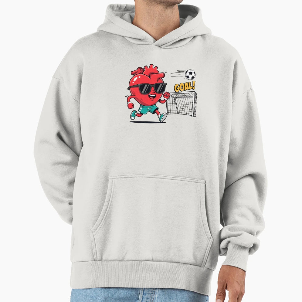Heart Valentines Day Soccer Hoodie - Streetwear Style for Adults - T-Shirt, Sweatshirt, Hoodie