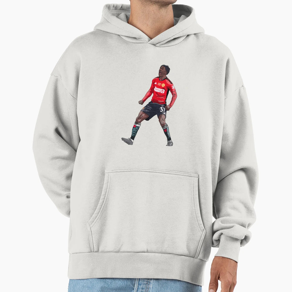 Kobbie Mainoo Manchester United Fa Cup Hoodie - Fun Novelty Design Unisex - T-Shirt, Sweatshirt, Hoodie