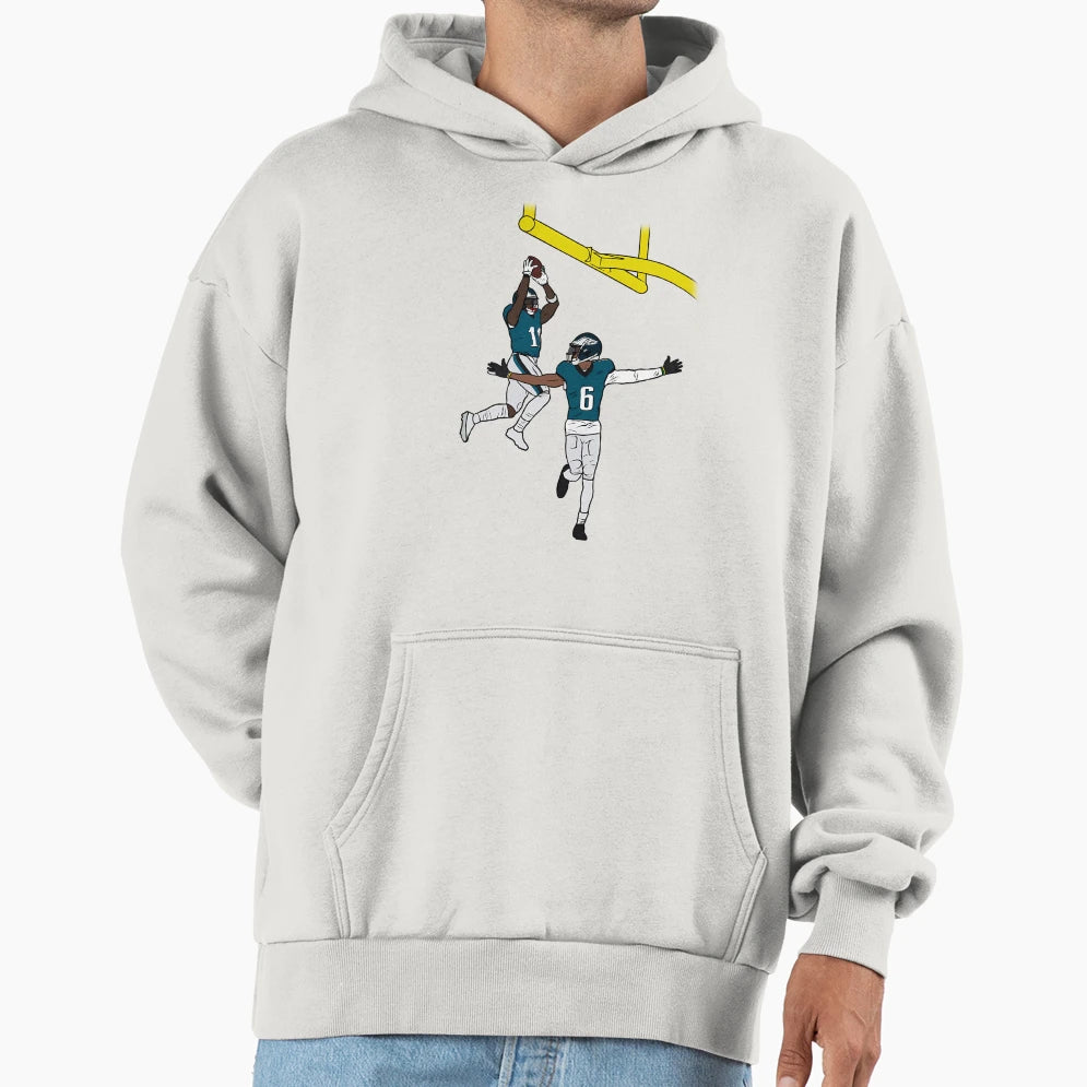 Aj Brown And Devonta Smith Dunk Hoodie - Custom Art Print Unisex - T-Shirt, Sweatshirt, Hoodie