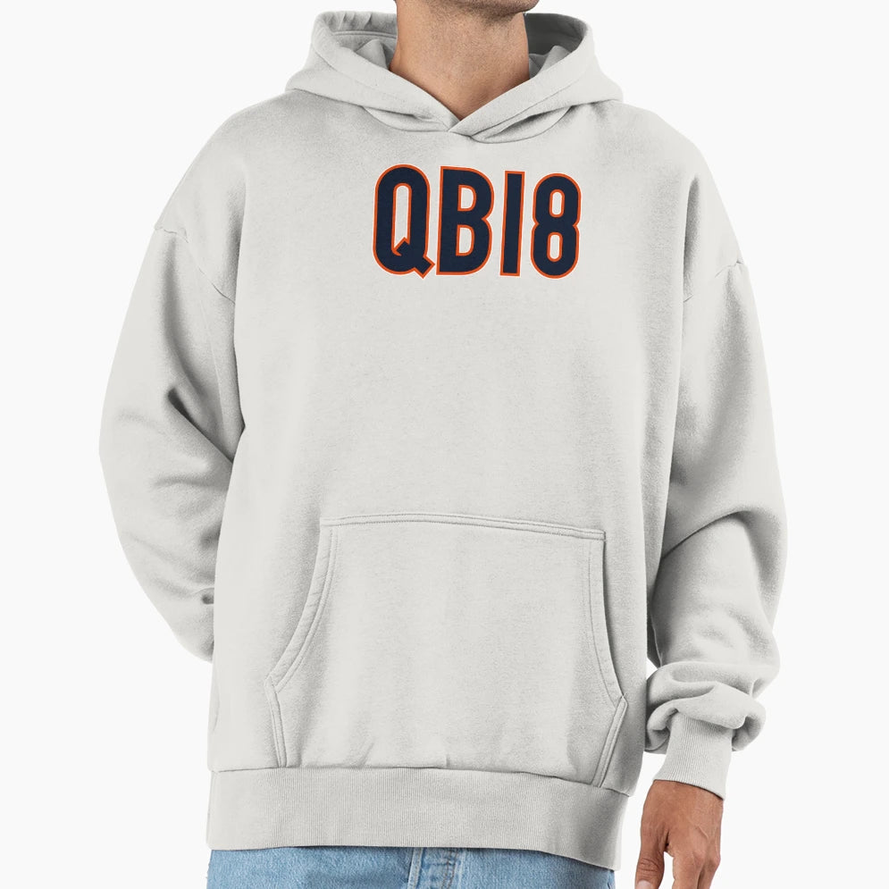 Qb18 Chicago Navy Hoodie - Trendy Graphic for Adults - T-Shirt, Sweatshirt, Hoodie