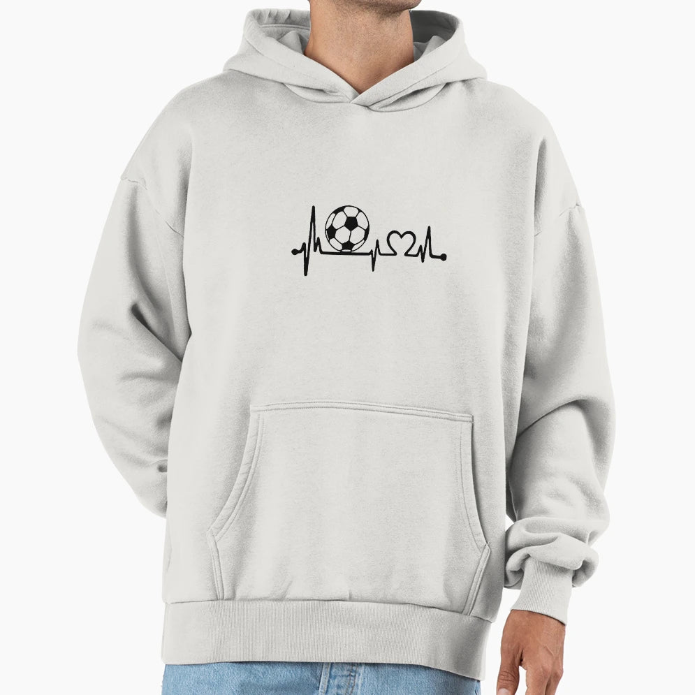 Love Football Soccer Evolution Football Hoodie - Unique Graphic Men Women - T-Shirt, Sweatshirt, Hoodie