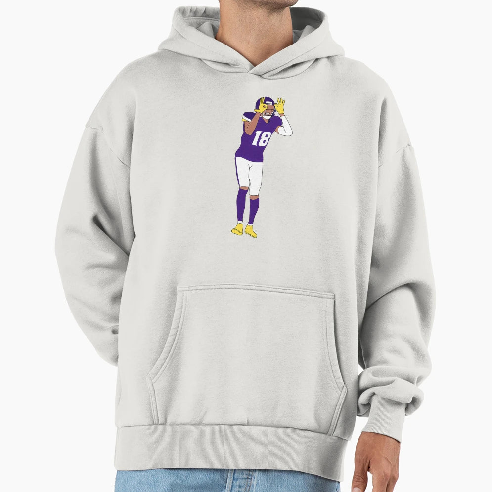 JJ Justin Jeffersonnn Hoodie - Minimalist Print Unisex - T-Shirt, Sweatshirt, Hoodie
