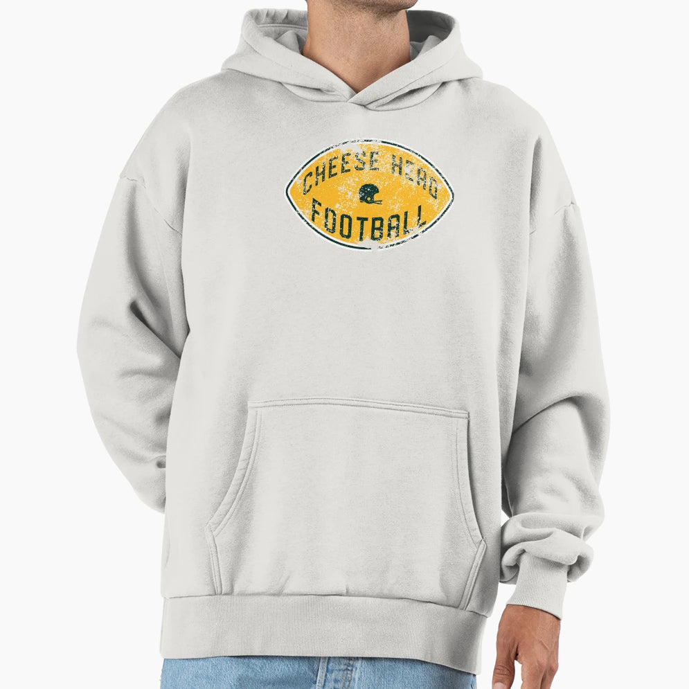 Cheese Head Football Hoodie - Custom Art Print for Adults - T-Shirt, Sweatshirt, Hoodie
