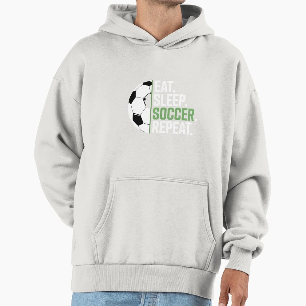 Soccer Player Soccer Lover Eat Sleep Hoodie - Custom Art Print Unisex - T-Shirt, Sweatshirt, Hoodie