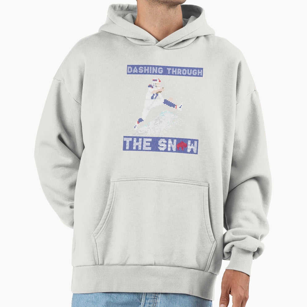 Dashing Through Snow Hoodie - Novelty Apparel Unisex - T-Shirt, Sweatshirt, Hoodie