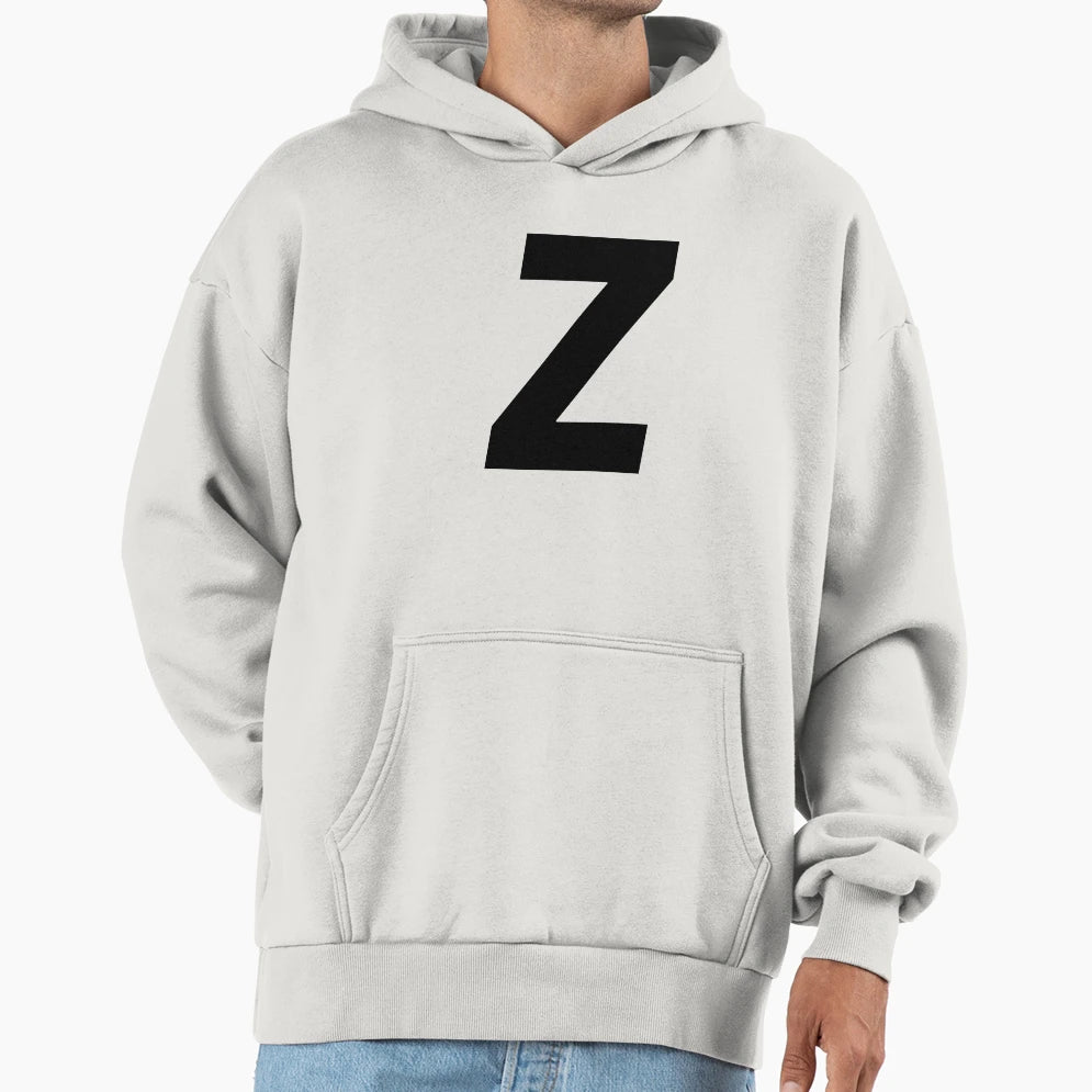 Z Word Letter Zz Zeta Zzz Zet Letra Z Hoodie - Trendy Graphic Men Women - T-Shirt, Sweatshirt, Hoodie