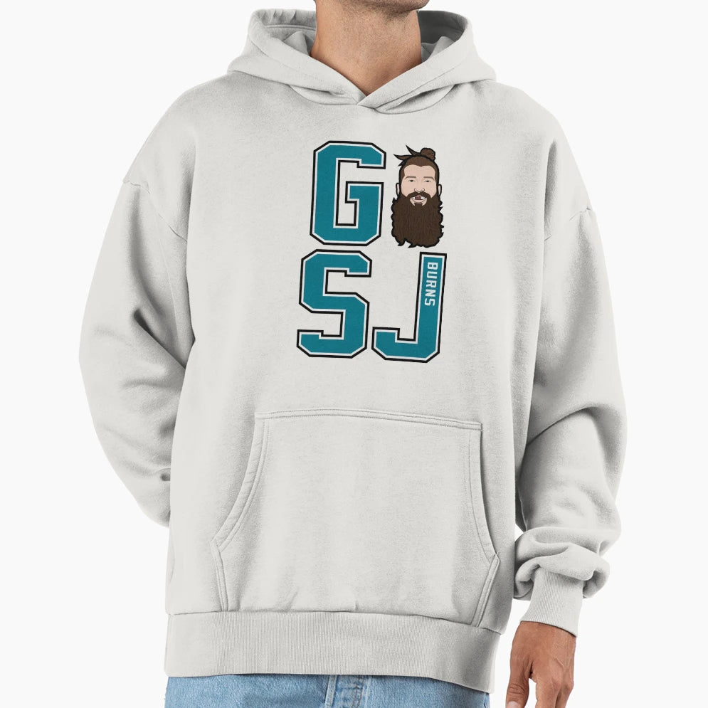 Brent Burns Go Sj Hoodie - Graphic Print Unisex - T-Shirt, Sweatshirt, Hoodie