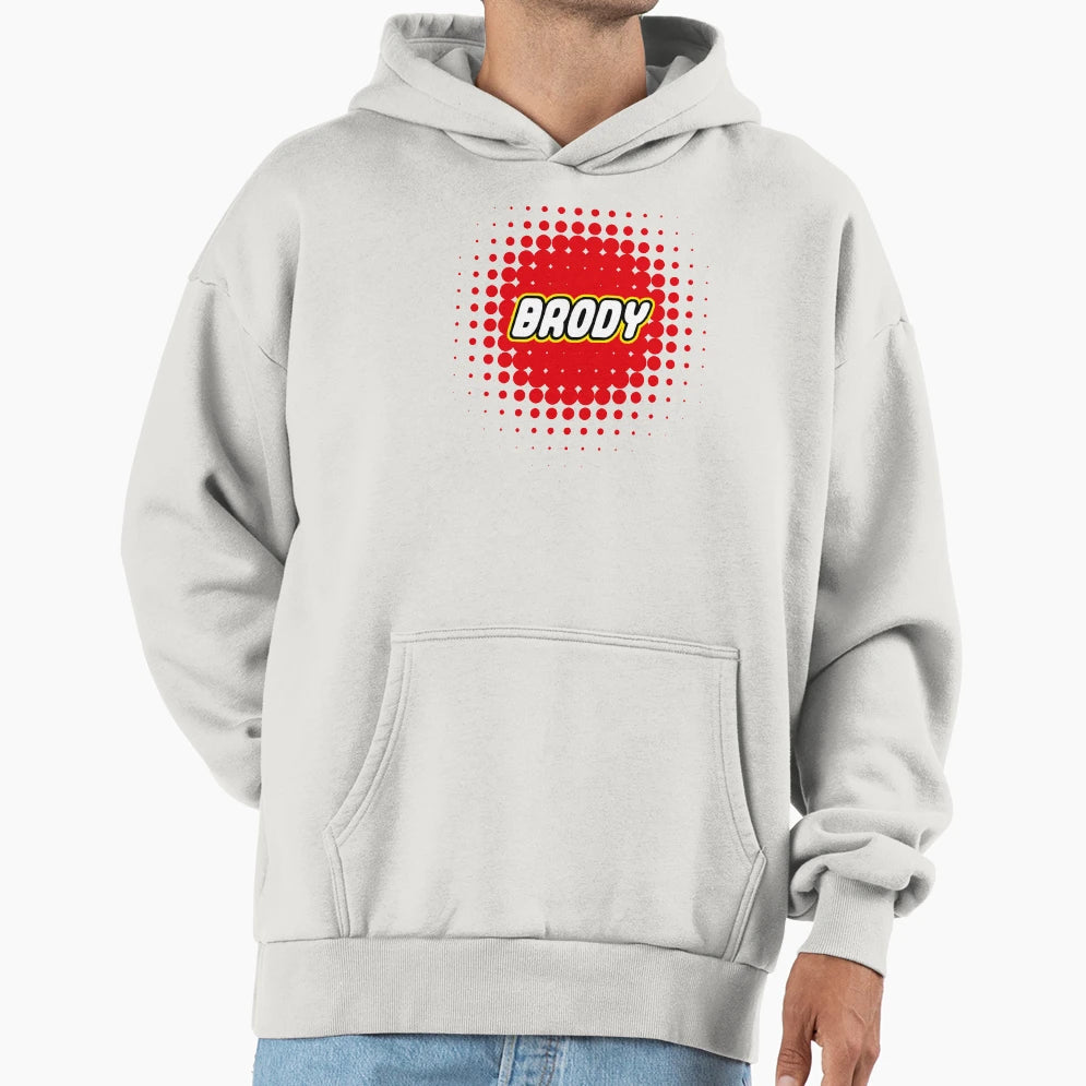 Brody Trending Blocks Personalize Hoodie - Fun Novelty Design for Adults - T-Shirt, Sweatshirt, Hoodie