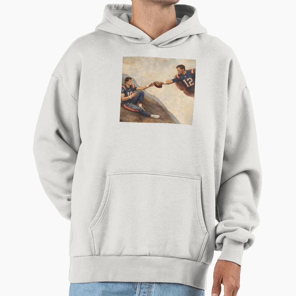 New England Football Brady And Maye Hoodie - Graphic Print Unisex - T-Shirt, Sweatshirt, Hoodie