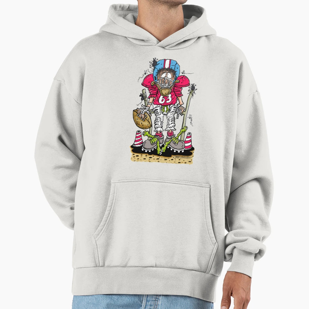 Time Football Football Player Hoodie - Casual Everyday Wear Unisex - T-Shirt, Sweatshirt, Hoodie