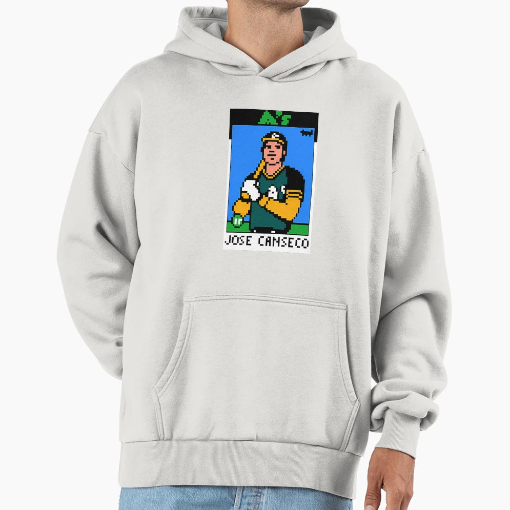 Jose Canseco Oakland As Pixel Baseball Hoodie - Novelty Apparel Men Women - T-Shirt, Sweatshirt, Hoodie