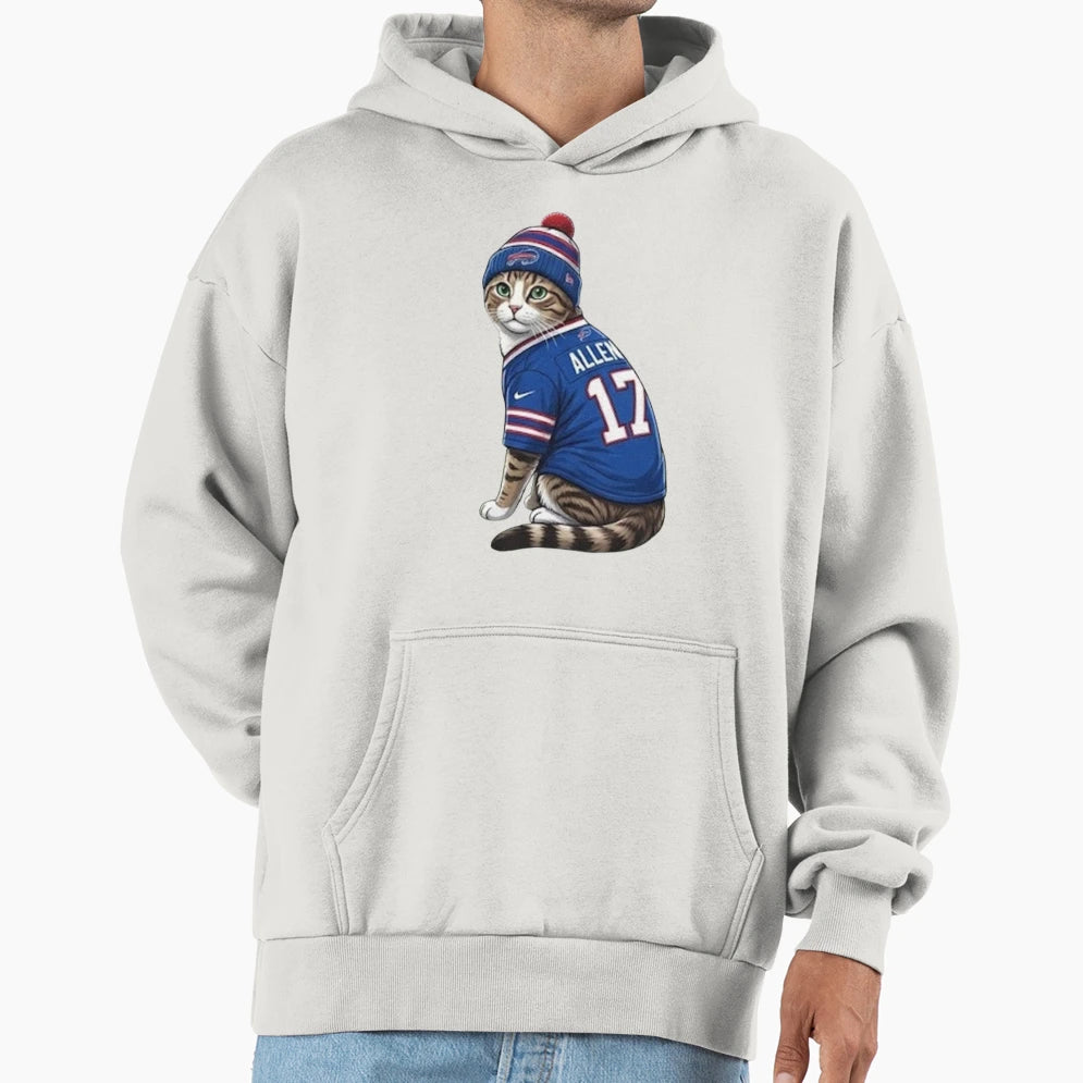 Cat Footlball Hoodie - Custom Art Print Men Women - T-Shirt, Sweatshirt, Hoodie