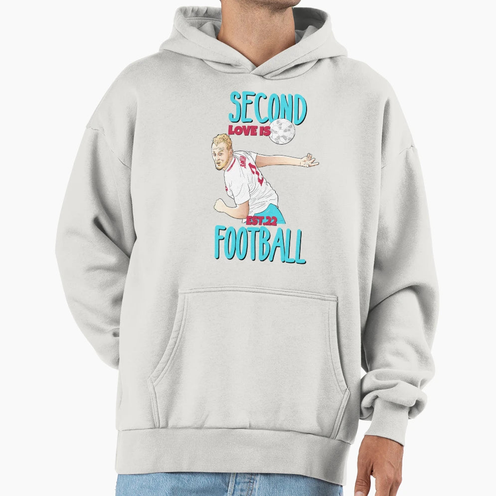 Second Love Is Footbal Hoodie - Casual Everyday Wear Men Women - T-Shirt, Sweatshirt, Hoodie