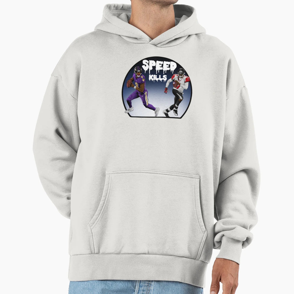 LJ Micheal Vick Speed Kills Hoodie - Novelty Apparel for Adults - T-Shirt, Sweatshirt, Hoodie