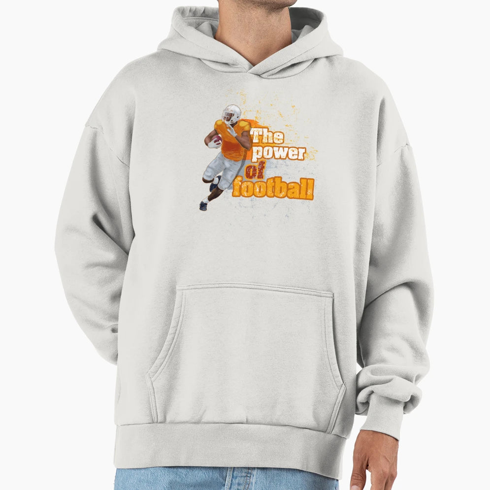 Power Football Hoodie - Trendy Graphic for Adults - T-Shirt, Sweatshirt, Hoodie