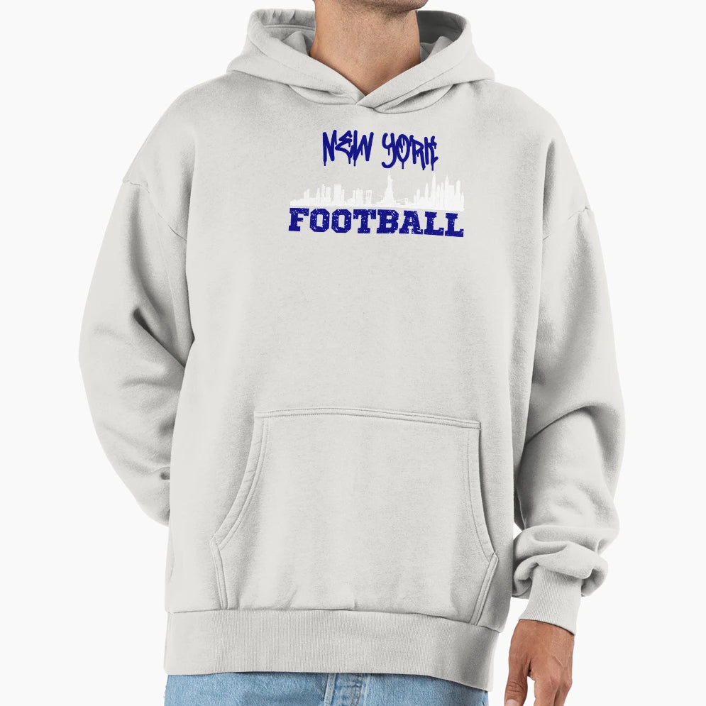 New York Football Hoodie - Fun Novelty Design for Adults - T-Shirt, Sweatshirt, Hoodie