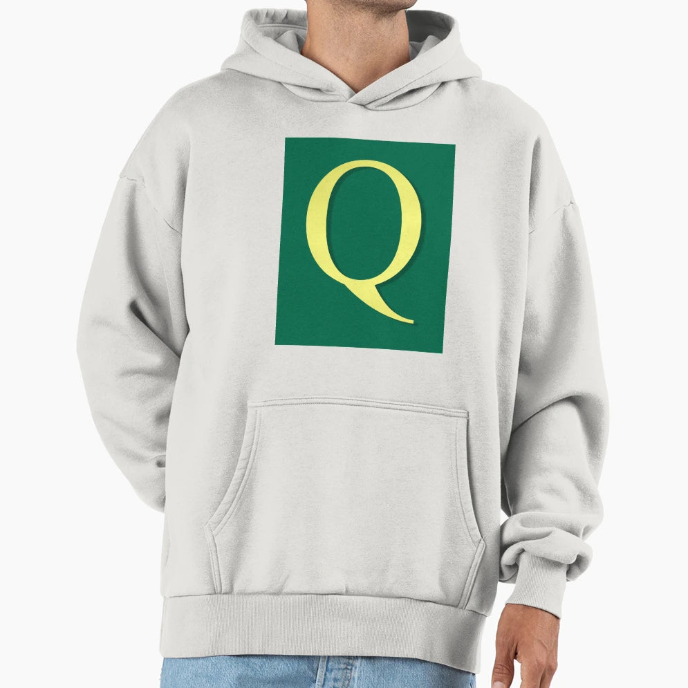 Letter Q Gold Green 5748 Hoodie - Graphic Print Men Women - T-Shirt, Sweatshirt, Hoodie