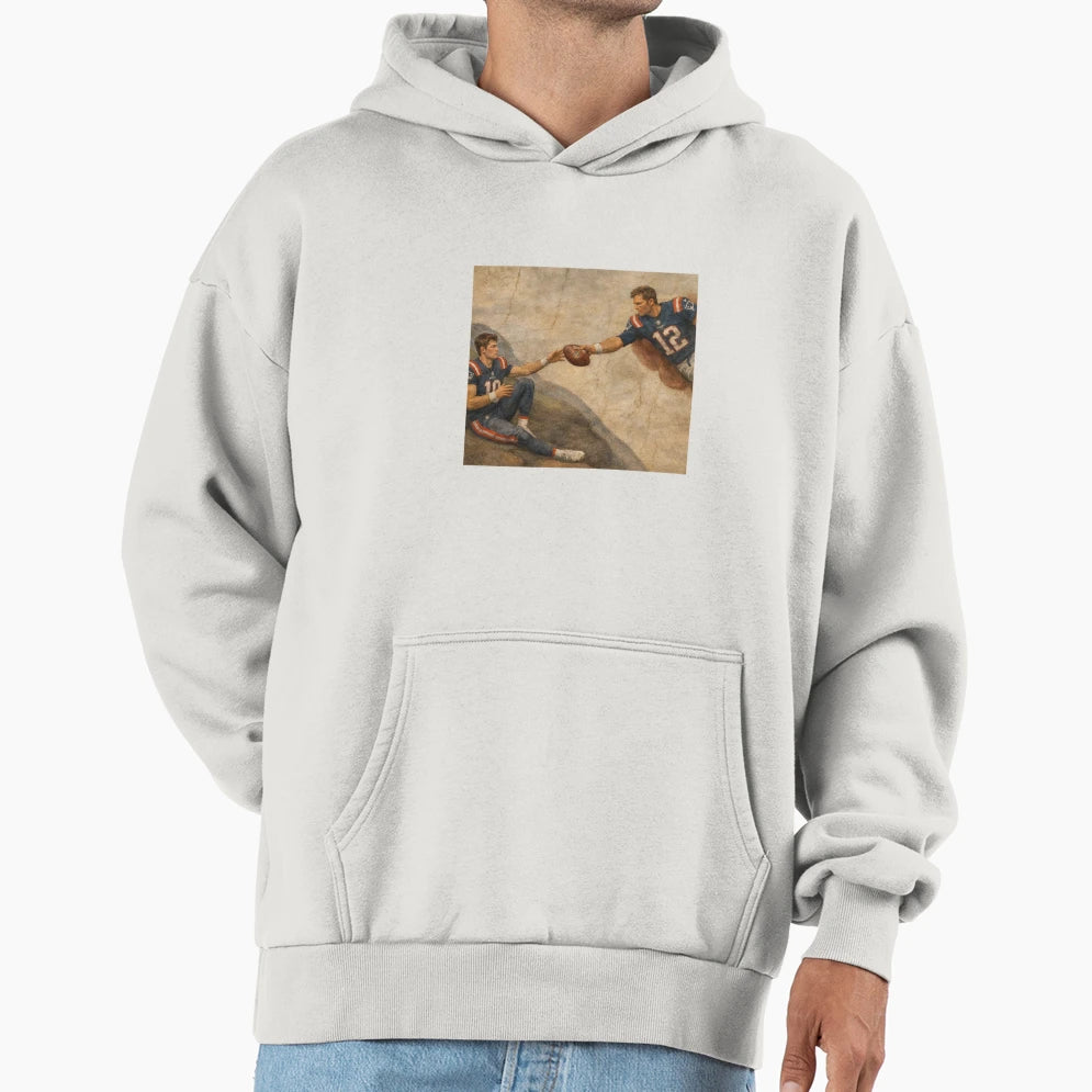 Creation Adam Tom Drake Fan Parody Hoodie - Minimalist Print for Adults - T-Shirt, Sweatshirt, Hoodie