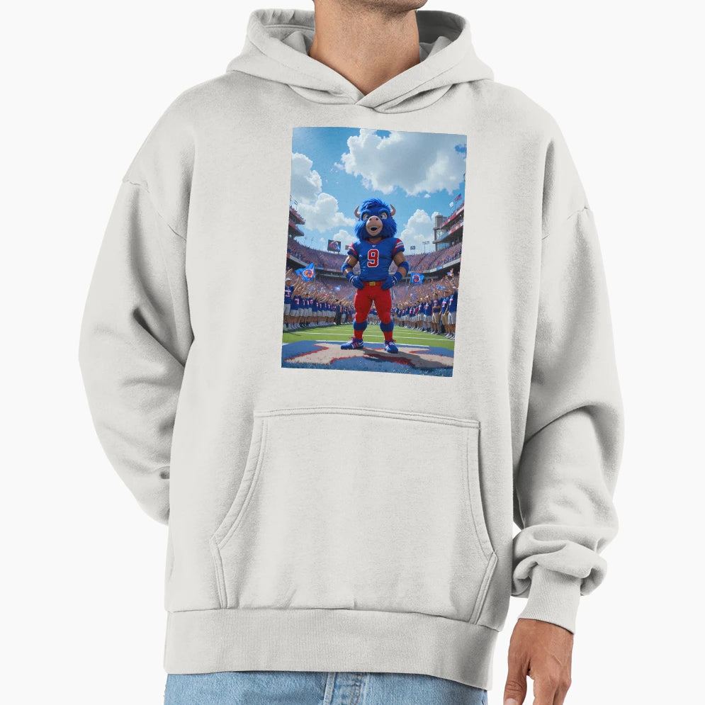 Illustration Buffalo Bills Displaying Hoodie - Streetwear Style for Adults - T-Shirt, Sweatshirt, Hoodie