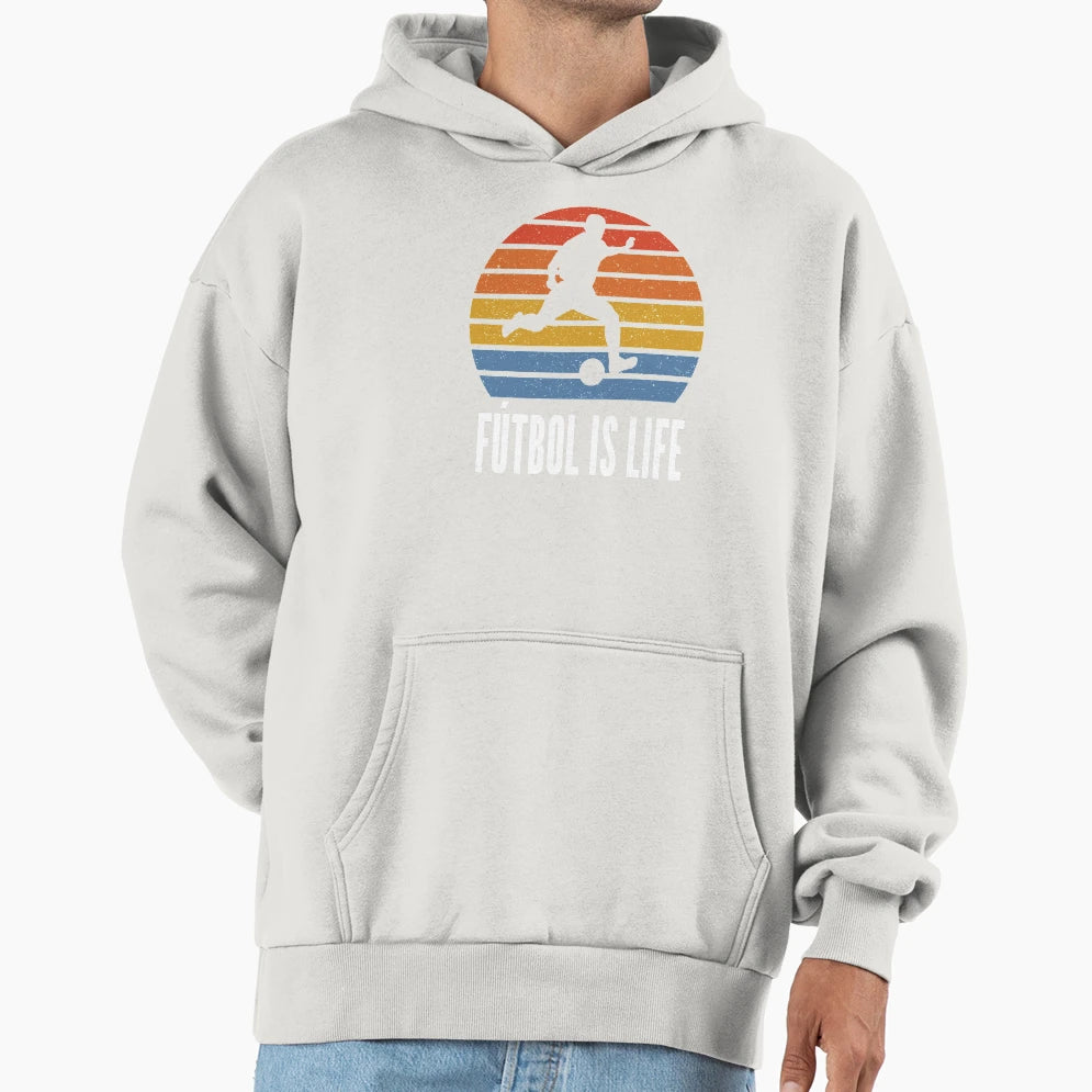 Futbol Is Life Soccer Lover Hoodie - Casual Everyday Wear for Adults - T-Shirt, Sweatshirt, Hoodie