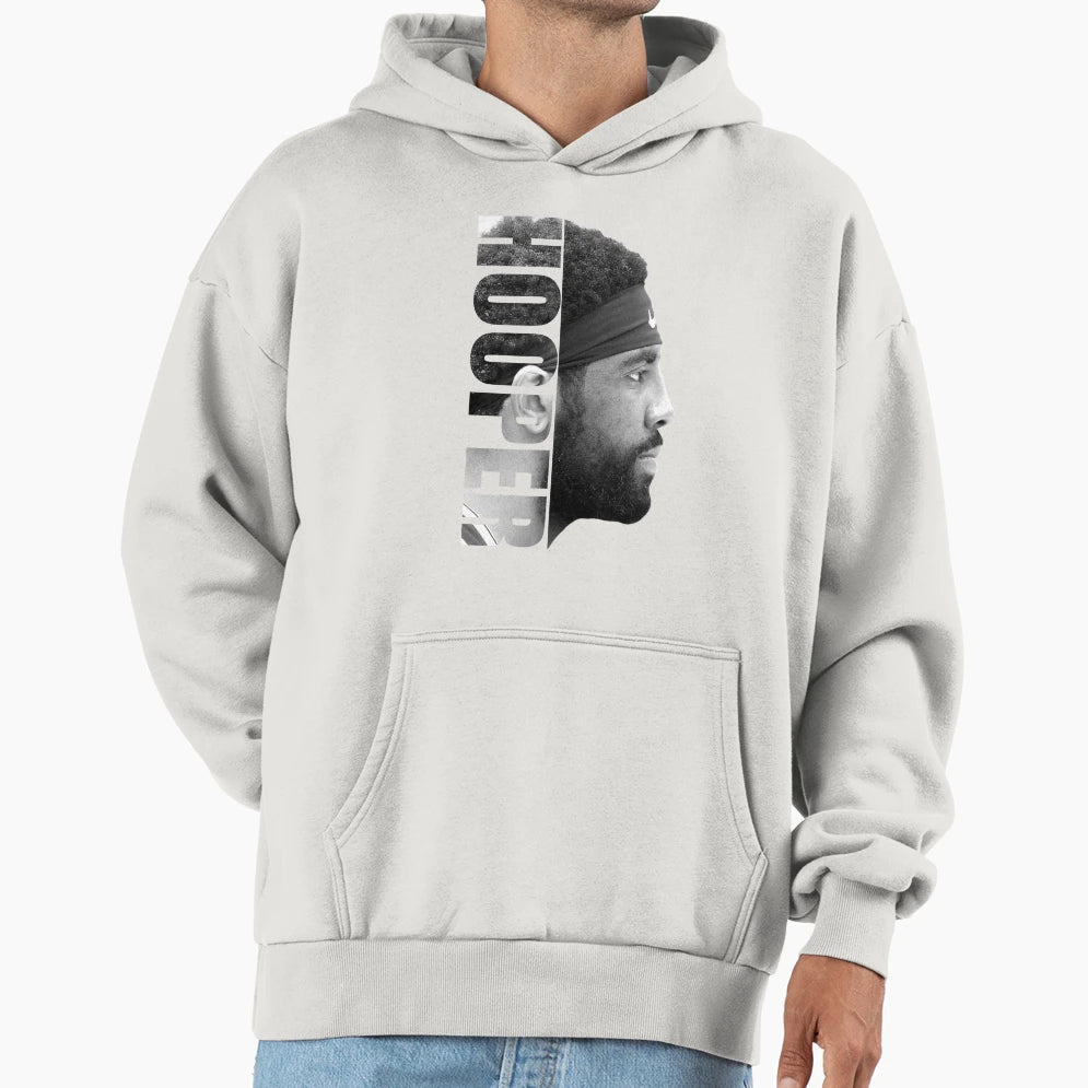 Kyrie Irving Hooper Black White Hoodie - Trendy Graphic Unisex - T-Shirt, Sweatshirt, Hoodie