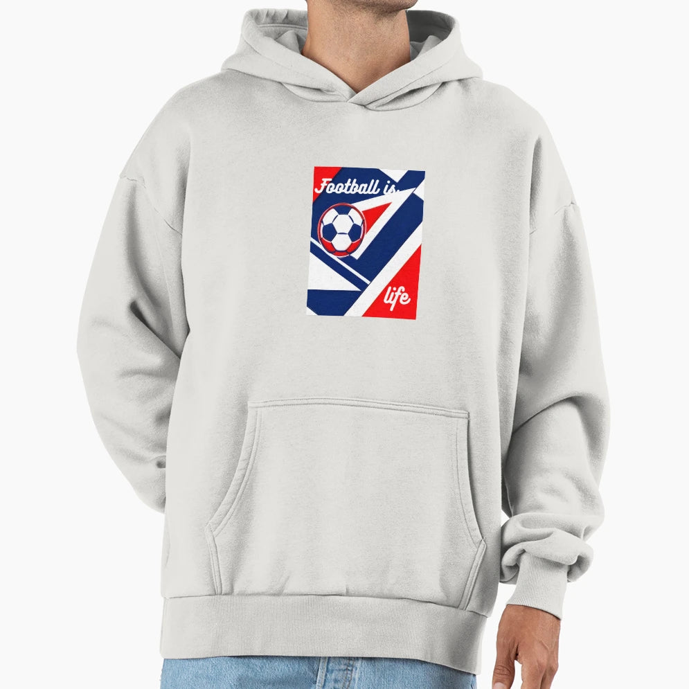 Football Is Life Hoodie - Minimalist Print Unisex - T-Shirt, Sweatshirt, Hoodie