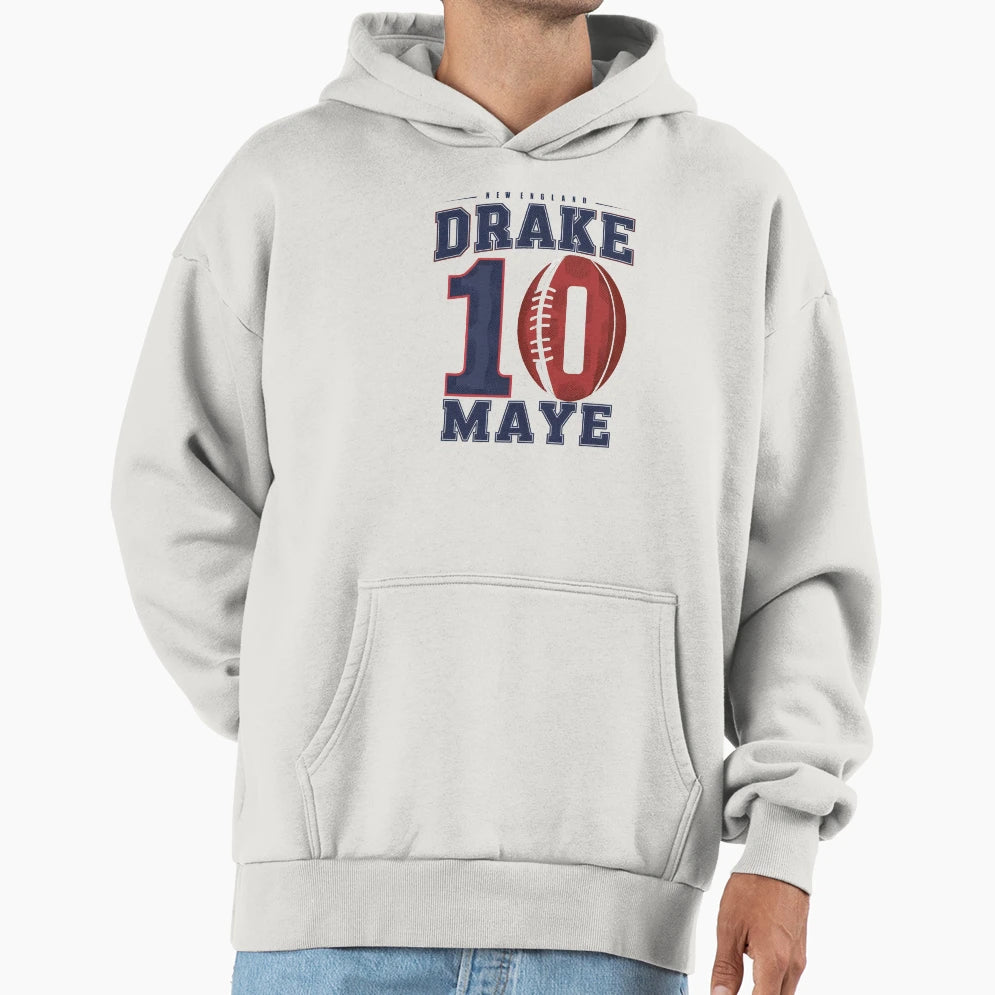 Drake Maye 10 New England 2024 Hoodie - Minimalist Print Unisex - T-Shirt, Sweatshirt, Hoodie
