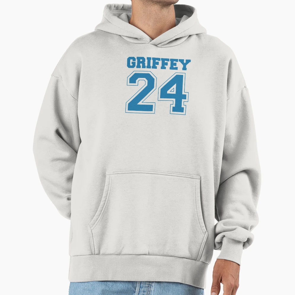 Baseball 24 Ken Griffey Player Jersys Hoodie - Minimalist Print for Adults - T-Shirt, Sweatshirt, Hoodie