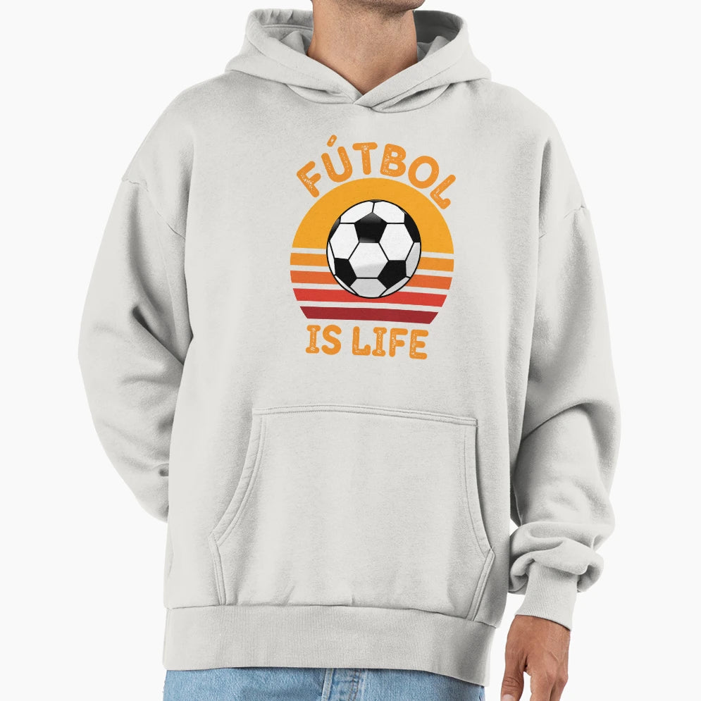 Futbol Is Life World Cup Qatar Hoodie - Casual Everyday Wear for Adults - T-Shirt, Sweatshirt, Hoodie