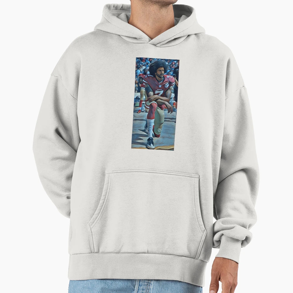 Colin Kaepernick Kneeling Hoodie - Minimalist Print Unisex - T-Shirt, Sweatshirt, Hoodie
