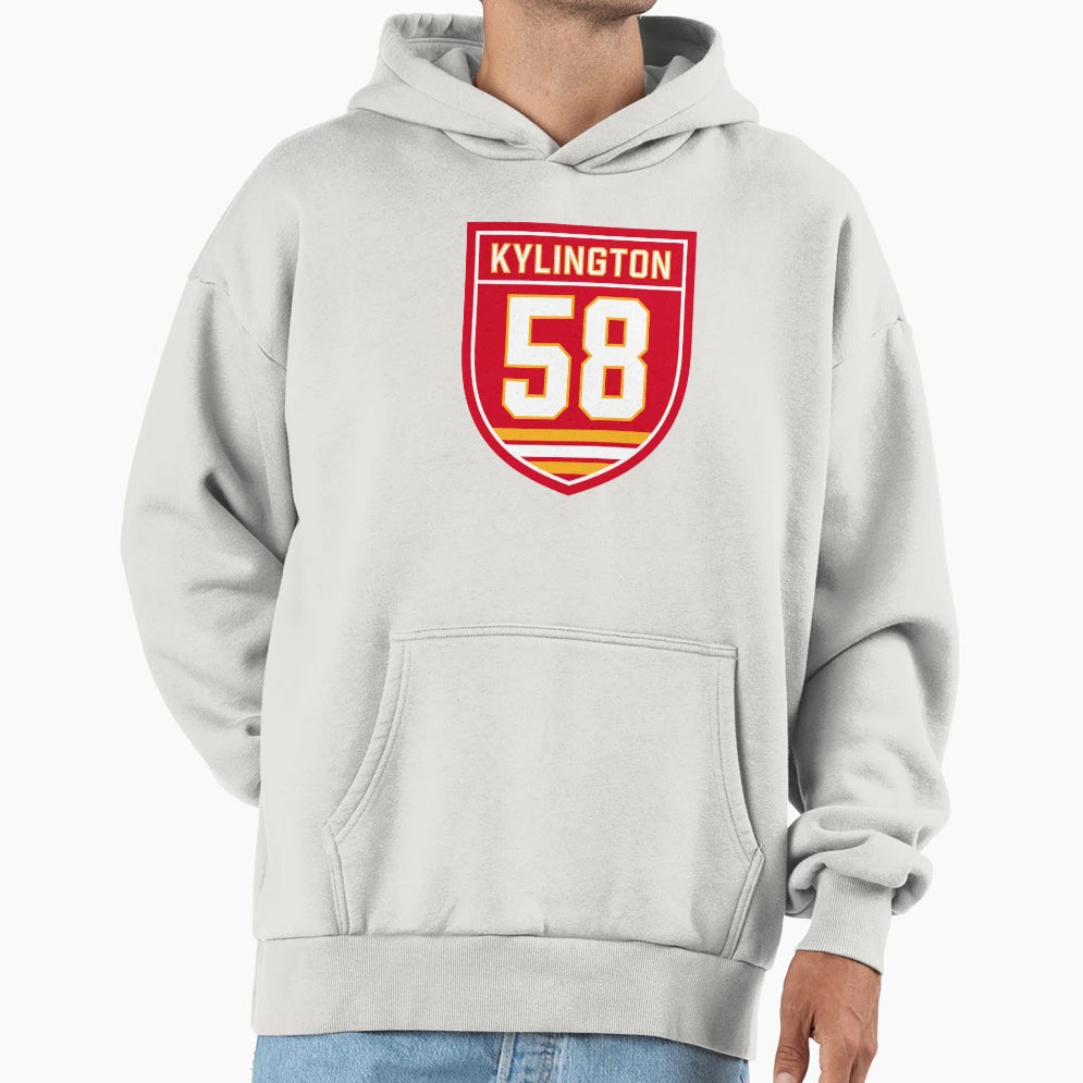 Oliver Kylington Calgary 58 Emblem Hoodie - Casual Everyday Wear Men Women - T-Shirt, Sweatshirt, Hoodie