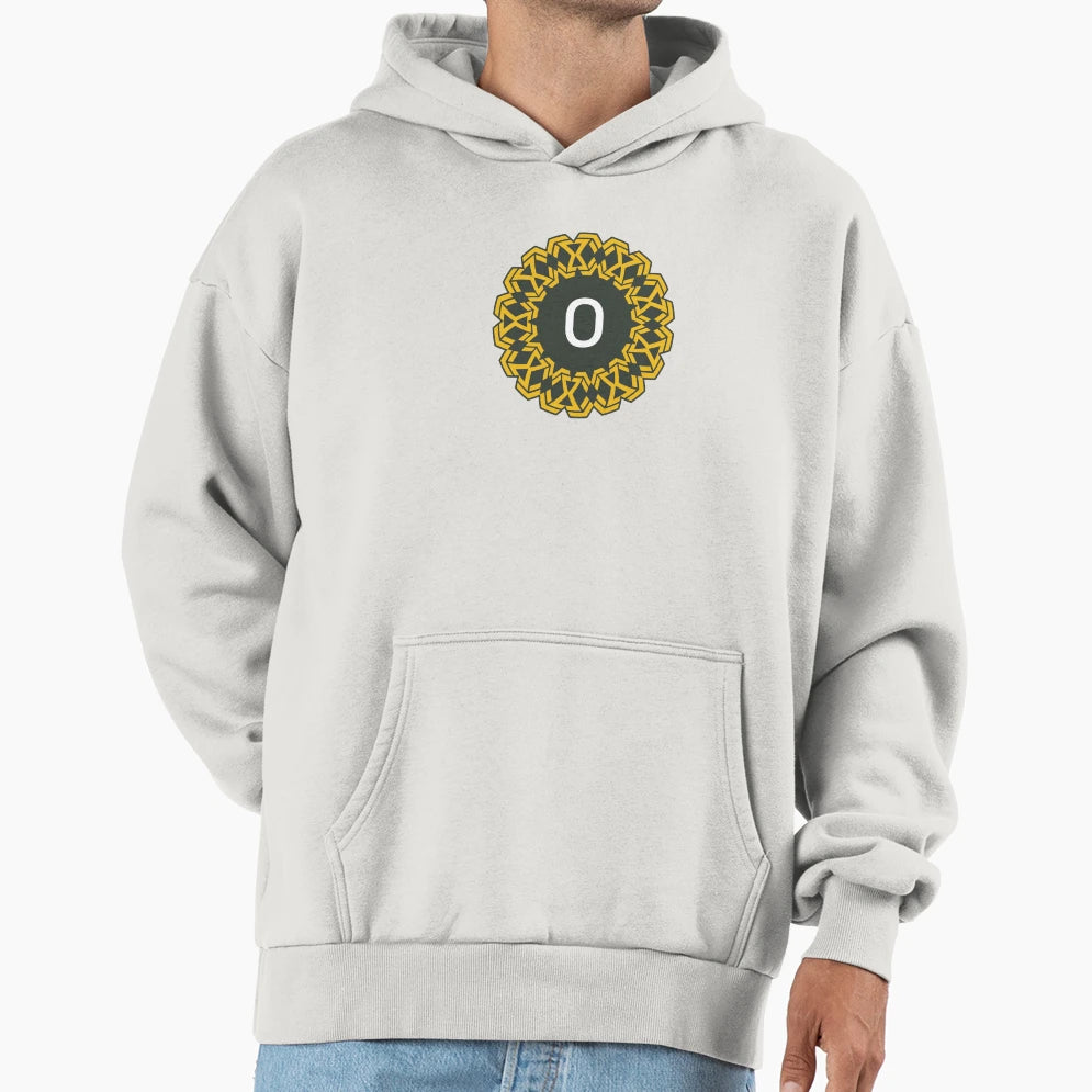 Ornamental Letter O Emblem Mandala Hoodie - Fun Novelty Design Men Women - T-Shirt, Sweatshirt, Hoodie