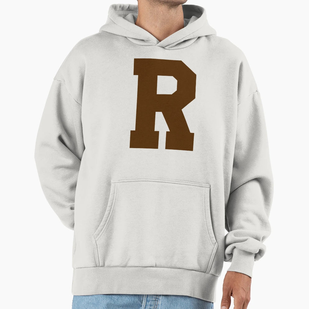 Alphabet Brown R Sports Letter R Hoodie - Streetwear Style Unisex - T-Shirt, Sweatshirt, Hoodie