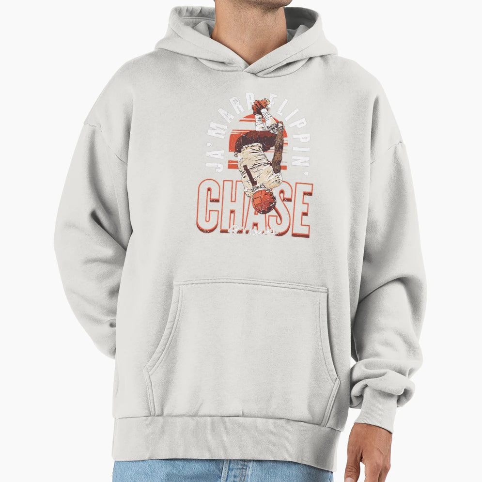 Jamarr Chase Cincinnati Flip Hoodie - Unique Graphic for Adults - T-Shirt, Sweatshirt, Hoodie