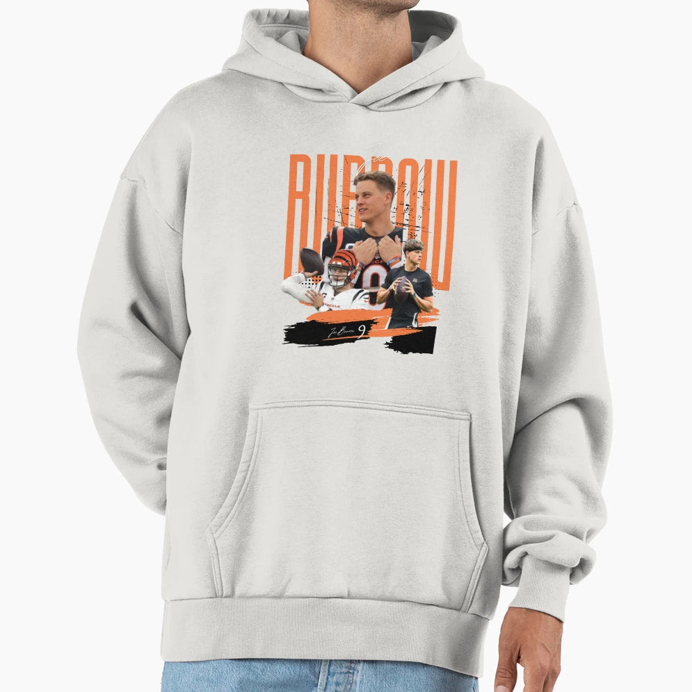 Quaterback 9 Burrow Hoodie - Casual Everyday Wear Unisex - T-Shirt, Sweatshirt, Hoodie