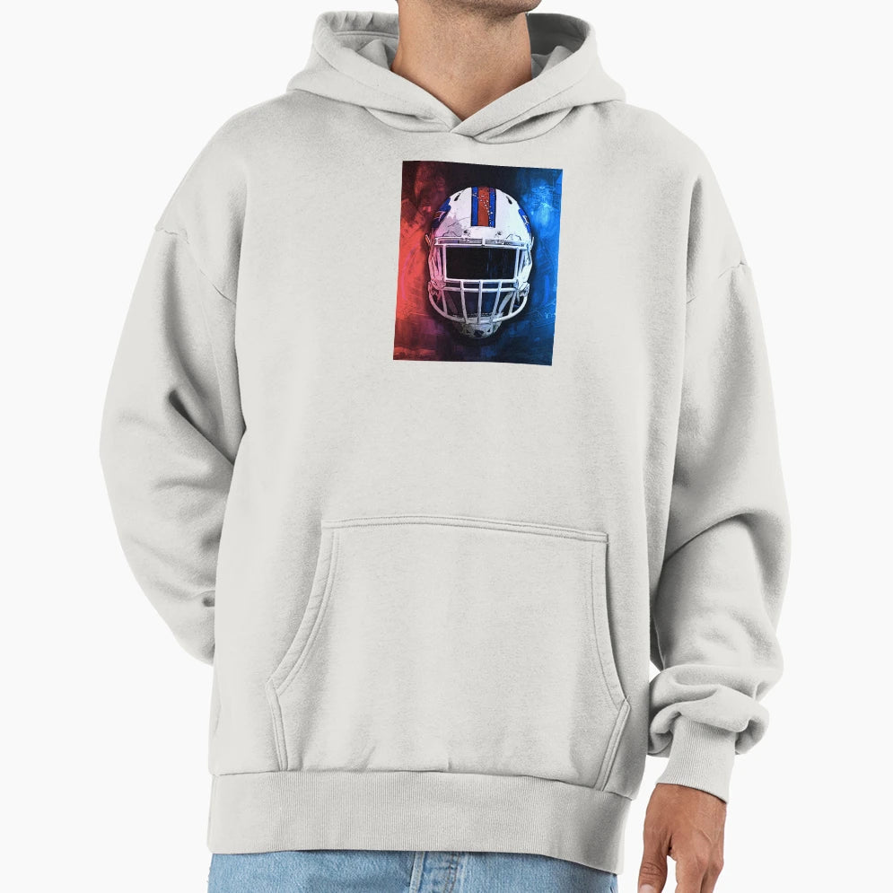 Buffalo Football Helmet Hoodie - Fun Novelty Design Unisex - T-Shirt, Sweatshirt, Hoodie