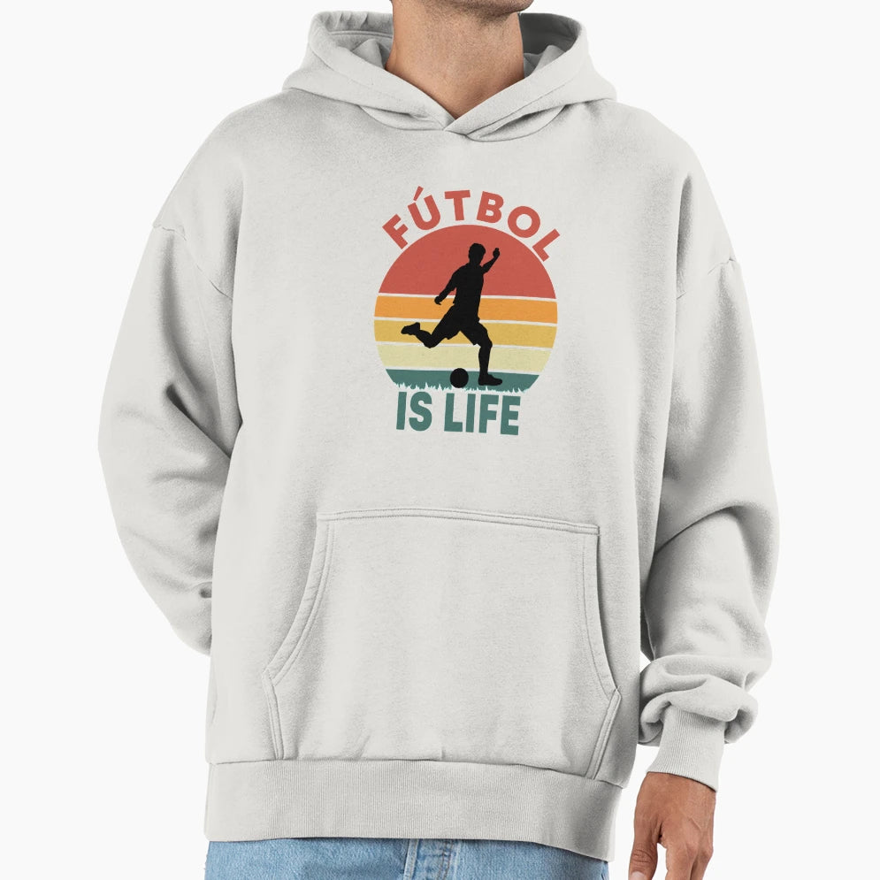 Futbol Is Life Gifts Hoodie - Graphic Print for Adults - T-Shirt, Sweatshirt, Hoodie