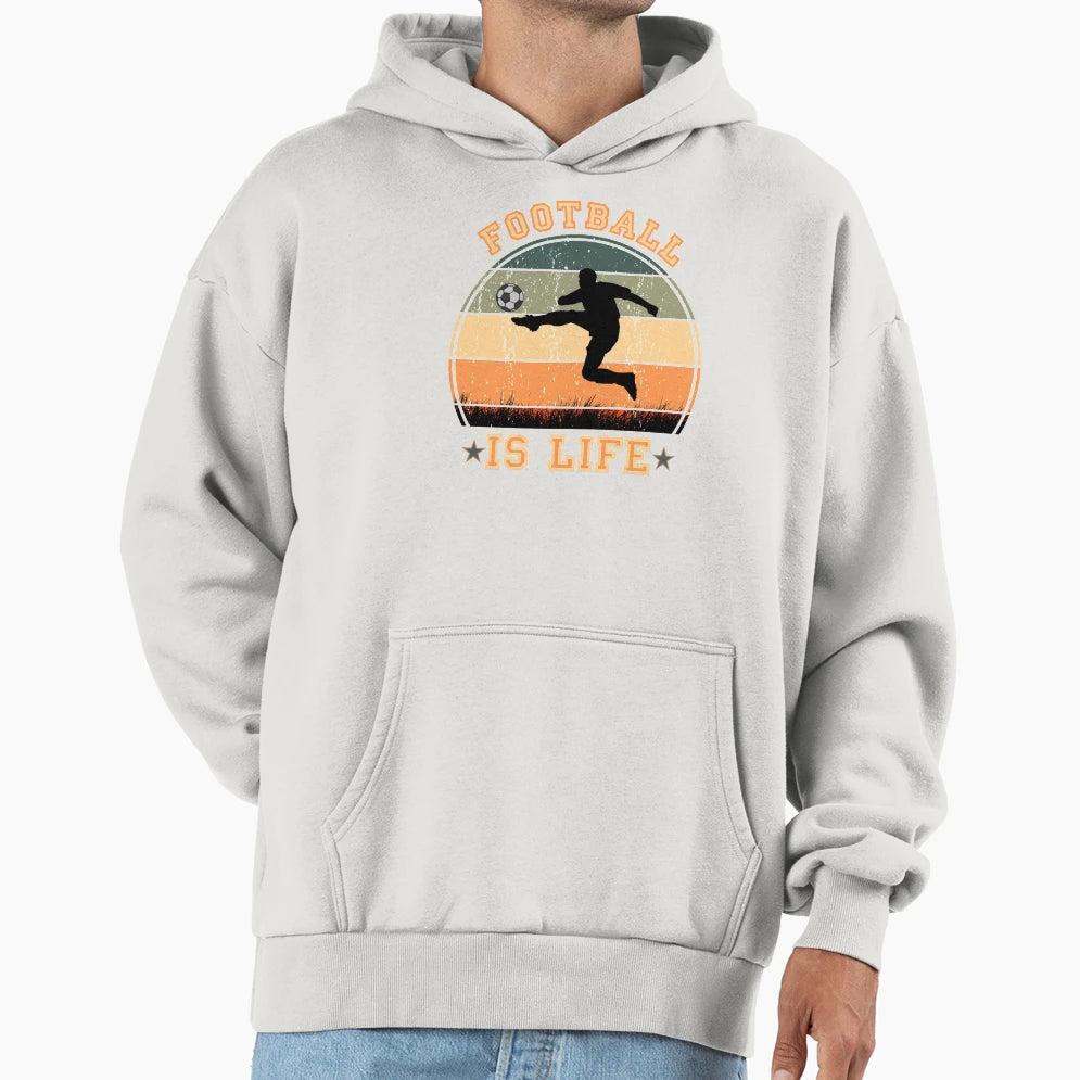 Football Is Life Hoodie - Unique Graphic Men Women - T-Shirt, Sweatshirt, Hoodie
