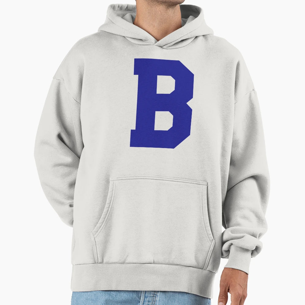 Alphabet Blue B Sports Letter B Hoodie - Novelty Apparel Men Women - T-Shirt, Sweatshirt, Hoodie