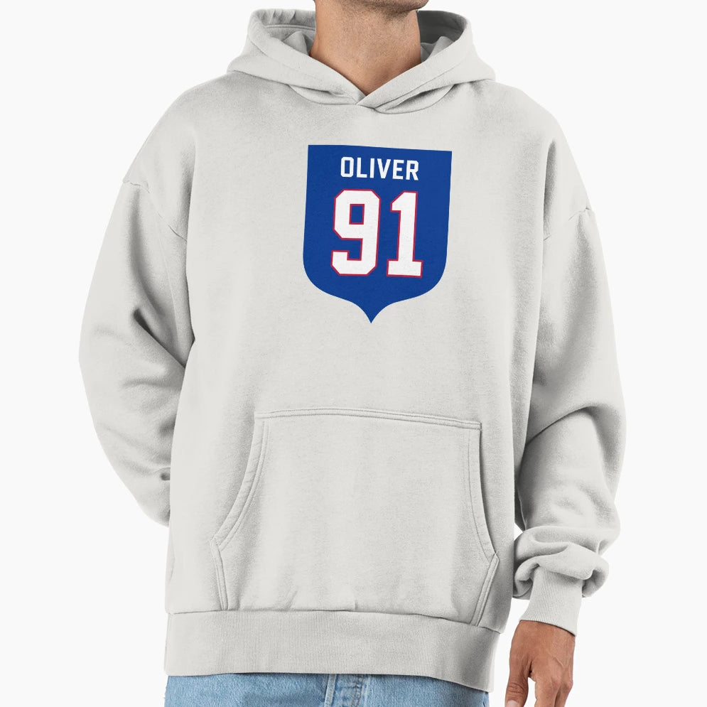 Ed Oliver 91 Emblem Hoodie - Aesthetic Graphic for Adults - T-Shirt, Sweatshirt, Hoodie