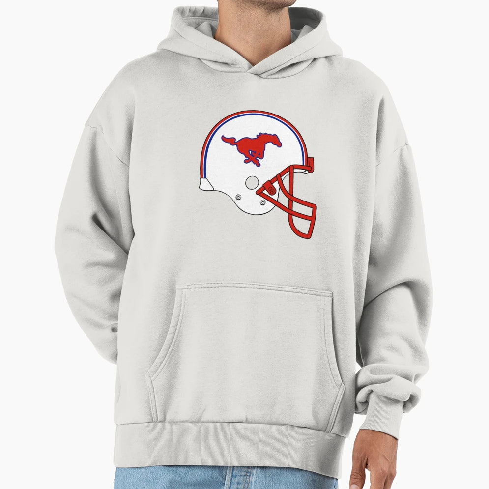 Smu Football Helmet Hoodie - Fun Novelty Design for Adults - T-Shirt, Sweatshirt, Hoodie