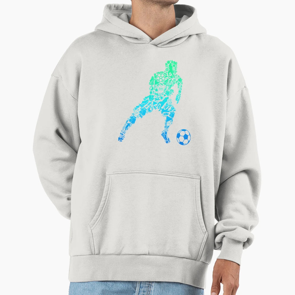 Soccer Player Hoodie - Casual Everyday Wear Men Women - T-Shirt, Sweatshirt, Hoodie