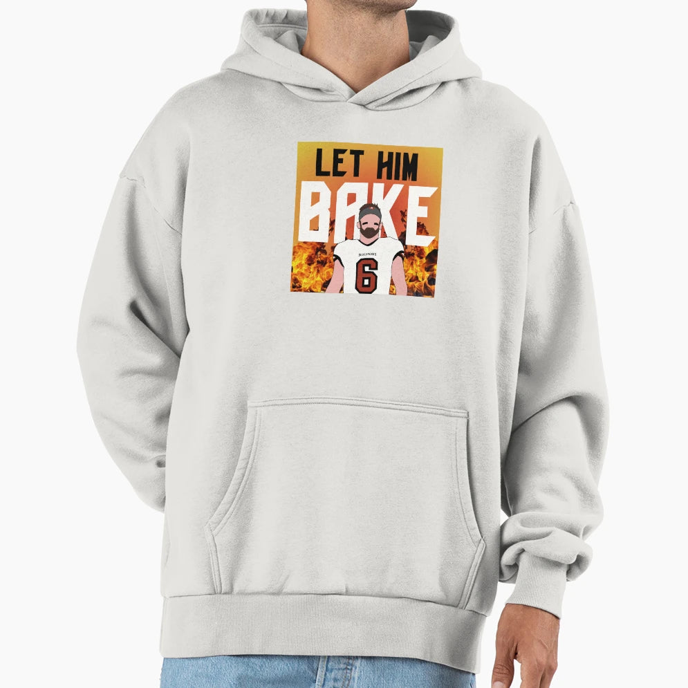 Let Him Bake Hoodie - Minimalist Print Unisex - T-Shirt, Sweatshirt, Hoodie