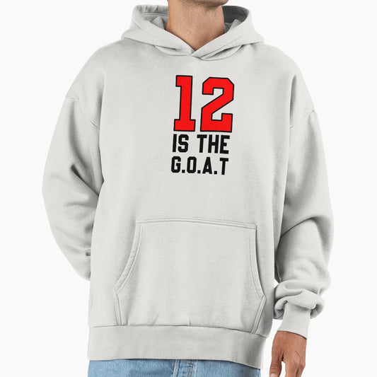 12 Is Goat G O T Basketball Player Tb Hoodie - Minimalist Print for Adults - T-Shirt, Sweatshirt, Hoodie