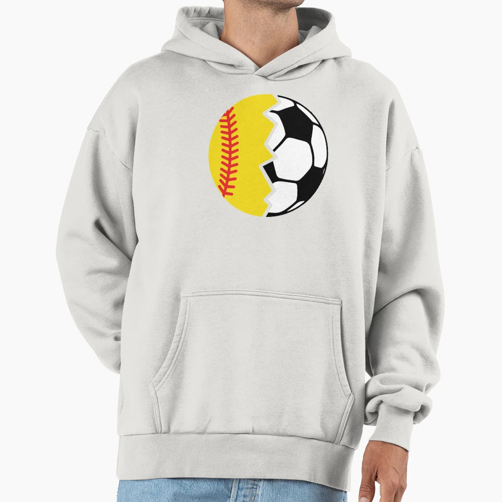 Soccer Softball Ball Gift Soccer Lover Hoodie - Trendy Graphic for Adults - T-Shirt, Sweatshirt, Hoodie